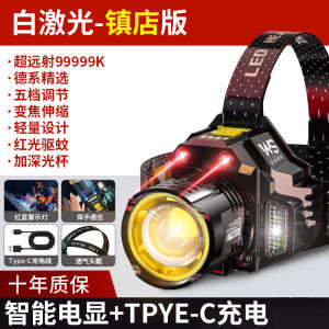 Induction Headlamp Super Bright Rechargeable Night Fishing Lamp Head Mounted Torch Outdoor New 2025 High Capacity Mine Lamp