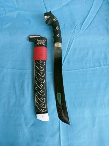 GOLOK BANTEN TEBANG BAMBU DAN POHON UKIRAN MACAN BERKUALITAS