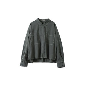 Contrast Stitched Design Sense Womens Short Blouse