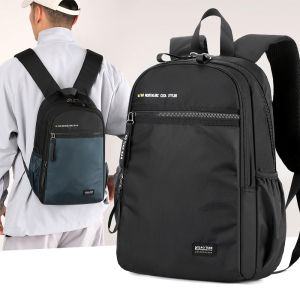 Small Casual Outdoor Travel Mens Backpack Lightweight Student Bookbag Nylon Fabric Zipper Closure Everyday Use