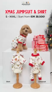 POMAPOO - Baju Kucing dan Baju Anjing Xmas Jumpsuit & Shirt Christmas & Natal Edition
