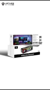 LENYES 18W Powerful Bluetooth 5.3 Speaker with Transparent Design RGB Lights Portable TWS Stereo Pairing and FM Radio for Home Outdoor
