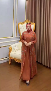 ZIFA FASHION // COD // VALESKA DRESS CRUTY MIX TILE GARDEN AKSEN PAYET MUTIARA MEWAH MURAH EKLEN // MODIS // BAJU PESTA KONDANGAN // GAMIS BRUKAT PESTA CANTIK