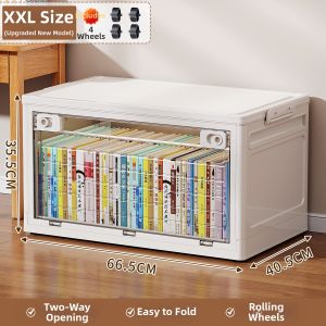 youqin | Folding Transparent Student Book Storage Box