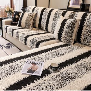 Elastic Winter Fleece Universal Sofa Cover