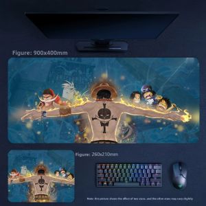 Bandai | Cartoon Two-dimensional Animation ONE PIECE E-sports Game Leather Mouse Pad Keyboard Padoversized Non-slip Decorative Table Mat