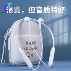 หูฟังบลูทูธซิลิโคน5.3แบบเสียบในหูหูฟังบลูทูธชุดหูฟังบลูทูธสไตล์สปอร์ตสแตนด์บายได้ยาวนานมากสำหรับห้อยคอใส่เล่นกีฬา