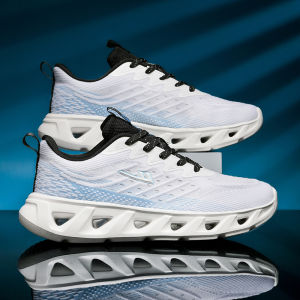 Mens Running Shoes Breathable Mesh Shock Absorption Casual Sports Training Slow Running Shoes Comfortable All-Season Sneakers