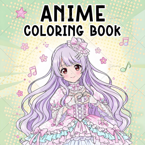Anime Coloring Book for Adults Teens - Bold Easy Patterns Stress Relief & Relaxation Art Therapy Drawing Book for Anime Fans
