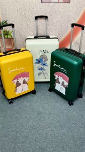 HÌNH THẬT_Vali Du Lịch Nhựa PC+ABS Hình In UV Không Bong Tróc Khóa Bảo Mật Hàng Sẵn