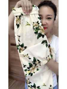 Summer Thin Ice Silk Nine Points plus Size Womens Loose Slim Harlan High Waist Small Size Matched Fashion Casual Pants