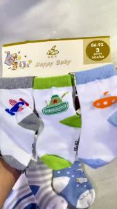 Hntob 1pair Baby Socks Newborn Cotton Overruns Branded Boots Foot Cover Infant Randomly Given