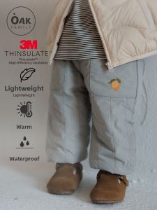OAK FAMILY | Warm Insulated Joggers for Kids Straight Leg
