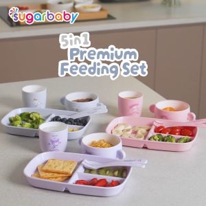 Sugarbaby 5in1 Premium Feeding Set Sanrio Collection/Set Alat Makan Bayi/Perlengkapan MPASI Anak/Perlengkapan Makan Bayi
