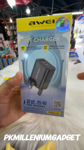 Awei PD81T-UK 22.5W DUAL OUTPUT PD-USB FAST CHARGING POWER ADAPTER USB TO TYPE-C C ( CHARGER ONLY)