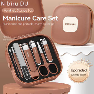 8 Sets Professional Manicure Nail Care Kit Anti Splash Nail Clipper Hand In Hand Design with Manicure Clippers Protection Tools
