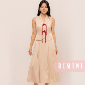 RIMINI - Gaun Mandarin Wanita Formal Tanpa Lengan Size XS-XL - Shi Qi Dress CC32204-1