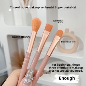 Portable Short Handle 8-Piece Makeup Brush Set Ultra Soft Beauty Tools Beginner Cheek Blush Eyeshadow Brushes Cosmetic Tools