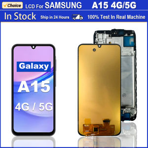 Super OLED LCD Display For Samsung Galaxy A15 4G LCD Screen Touch Digitizer Assembly For Samsung Galaxy A15 5G LCD With Frame