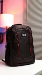 Martinversa TP4 Tas Ransel Polo Pria Backpack Laptop USB Charger Sekolah Kerja Kanvas Nylon