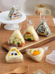 Japanese Triangle Rice Ball Packing Bag Paper Special Transparent Food Grade Seaweed Sushi Packing Bag Microwave Heating