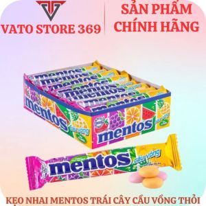 Kẹo nhai MENTOS trái cây cầu vòng thỏi 29.7g