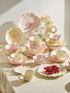 MODERN SWEETHOME | Underglaze Cream Style Dinnerware Set