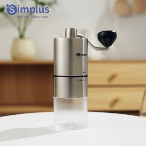 SimplusPink Mannual Coffee Grinder Coffee Maker Portable Bean Coffee Machine High Precision
