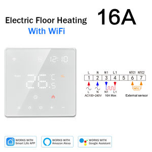 Tuya Smart Home Wifi Heating Thermostat Underfloor Heating Boiler Digital Temperature Controller Google Home Alexa Smart Life