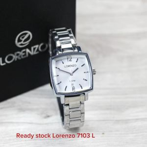 Jam Tangan Wanita Lorenzo 7103 Original Rantai Stainless