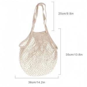1/2Pcs Reusable Cotton Mesh Produce Bags Eco-Friendly Washable Cotton String Shopping Tote Bags for Fruit Vegetable Grocery