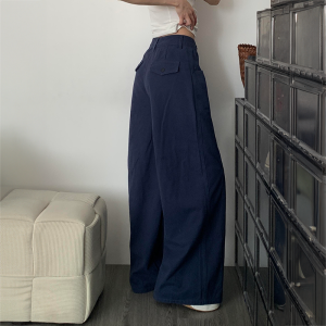 Quần Jeans Denim Công Sở Xanh Lục Cạp Cao Quần Ống Rộng Ôm Dáng Quần Dài Đến Sàn Thiết Kế Cho Người Cao Cấp