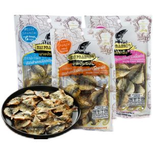 Thai Nai Pramong Seafood Snack Roasted Eel Slice Spicy Sesame Flavor Instant Seafood Snack Bag Packaging 40g