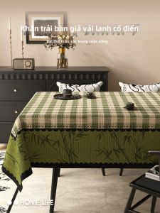 ZISHI | Bàn Ăn Phong Cách Vintage Chống Nước Chống Dầu Không Cần Giặt