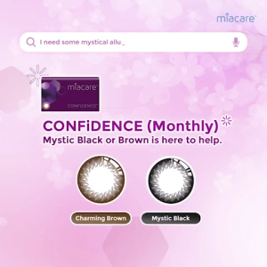 evo miacare CONFiDENCE Colour Silicone Hydrogel Monthly Contact Lenses (2 pcs)