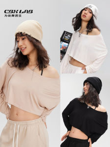 เสื้อแจ็คเก็ตสั้นสไตล์ฮิปฮอปสไตล์สตรีทสำหรับผู้หญิง CBXLAB ฤดูใบไม้ผลิ 2024 แขนสั้น คอกลม ทรงหลวม ผ้าฝ้ายผสมโพลีเอสเตอร์