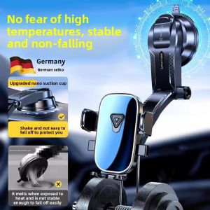 MONLEYTA | German Car Mounted Phone Holder Suction Type Dashboard Sensing Navigation Universal Charger Modern Luxury Style Non-Slip Car Accessories