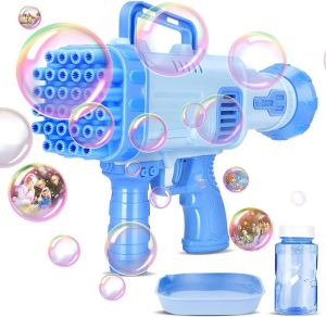 25 Hole Long-Range Bubble Maker Blower Machine Indoor/Outdoor Play Toy for Kids
