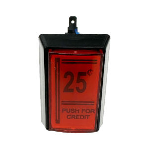 Nút LED Hình Chữ Nhật 12V 1 Cái 25 Xu Kích Thước 33x50MM Cơ Chế Microswitch Dùng Cho Máy Trò Chơi Điện Tử Máy Bán Hàng Tự Động