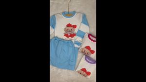 Pakaian anak-anak perempuan motif boneka viral l46u6u usia 1 sampai 10 tahun//Setelan anak perempuan bahan babyterry celana panjang cargo usia 1 sampai 10 tahun