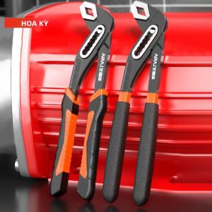 Airaj Máy Bơm Nước Kìm Nhanh Kết Hợp Đa Năng Ống Nước Dụng Cụ Cầm Tay Thép Carbon 8/10/12 Inch Đỏ Đen