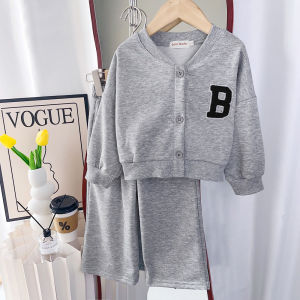 เสื้อผ้าเด็ก2ชิ้น สเวตเตอร์ กางเกง ฤดูใบ เสื้อผ้าสำหรับเด็กผู้หญิงชุดกีฬา Balita Perempuan เสื้อสูทมีโบว์ เสื้อผ้าเด็กผู้ชายลำลอง เสื้อผ้าเด็ก