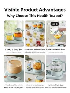 Bear | Multi-Function Tea Brewing & Insulation Glass Kettle