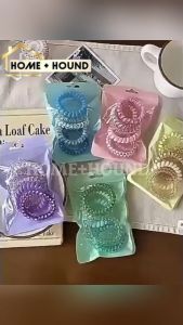 HOME+HOUND Candy Color Sweet Girl Gradient Color Phone Ring Hair Ties No Trace Tie Hair Band Hair Accessories 6pcs/set