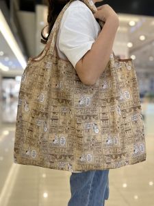 Fashionable Portable Foldable Waterproof Cartoon Shopping Bag Large Capacity Vegetable Buying Bag Eco-friendly Handbag Storage Bag