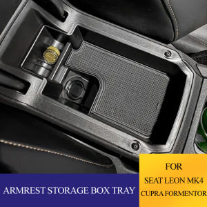 For Cupra Formentor 2023-2025 for Seat Leon MK4 KL1 KL8 Car Armrest Storage Box Center Glove Tray Organizer Accessories