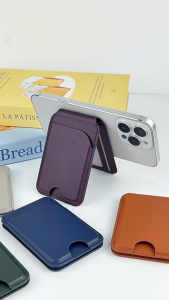 2 in 1 Magnetic MagSafe Wallet Stand Leather Magnetic Card Holder Wallet for iPhone17/16/15/14/13/12 Series And Android