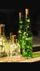 Đèn LED Đom Đóm Hình Nút Chai MODI SOLAR 2M 20 Bóng Trang Trí Noel Trang Trí Nhà Cửa