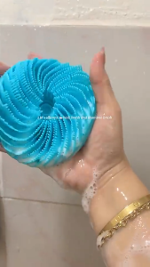 2-in-1 Silicone Bath Brush | Exfoliating Shampoo & Body Brush | Smooth Skin SPA Tool for Home & Trav