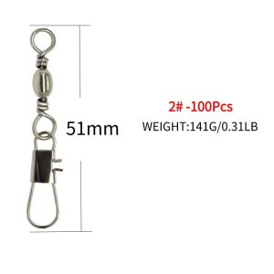 100 Cái Khóa Xoay Câu Cá Loại B Kẹp Nhanh Khớp Xoay Chịu Lực Đầu Nối Thép Carbon Phụ Kiện Câu Cá Mồi Câu
